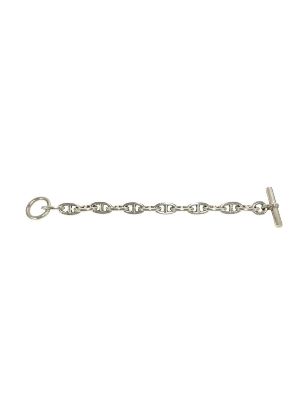 ★SOLD★ Hermes Chaine D'ancre GM 13 Links Bracelet Chain Bangle Silver - Picture 5 of 6